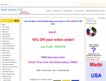Tablet Screenshot of needaprons.com